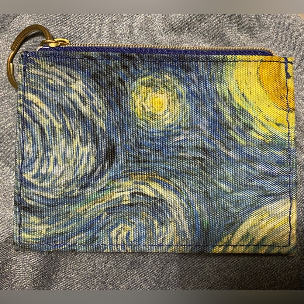 Starry Night Barnes & Noble canvas ID tag by paper chase